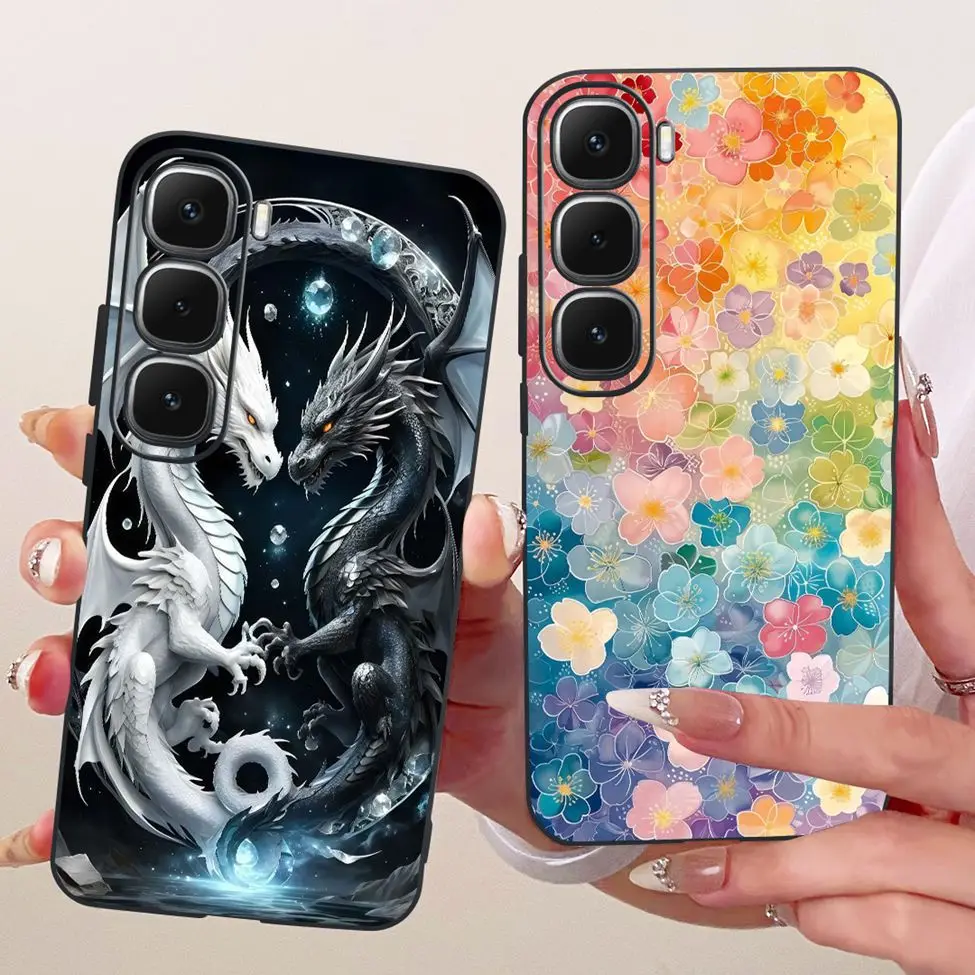 حافظة لهاتف انفينيكس هوت 60i غطاء X6728 لطيف على شكل قطة على شكل فراشة 2D غلاف مطلي لهاتف انفينيكس هوت 60X6726 فوندا