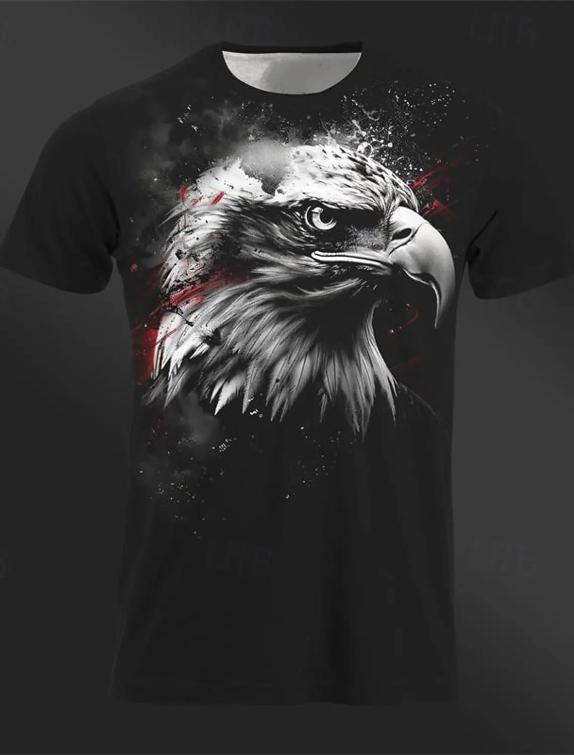 3D Print Graphic Wolf Eagle Retro Vintage Casual Men\'s Streetwear Summer Short Sleeve Crew Neck T shirt For Men Animal Printed