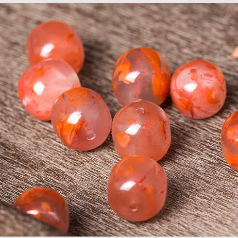 

Класс A ледяной плавающий цветок агатовые бусины для изготовления ювелирных изделий Diy браслет ожерелье южный красный агат бочонок бусины аксессуары