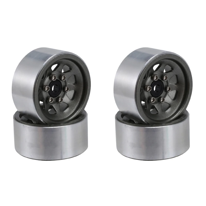 Steel 1.0 Beadlock Wheel Rim Wheel Hub For 1/24 RC Crawler Car Axial SCX24 Deadbolt C10 Jeep Gladiator Bronco