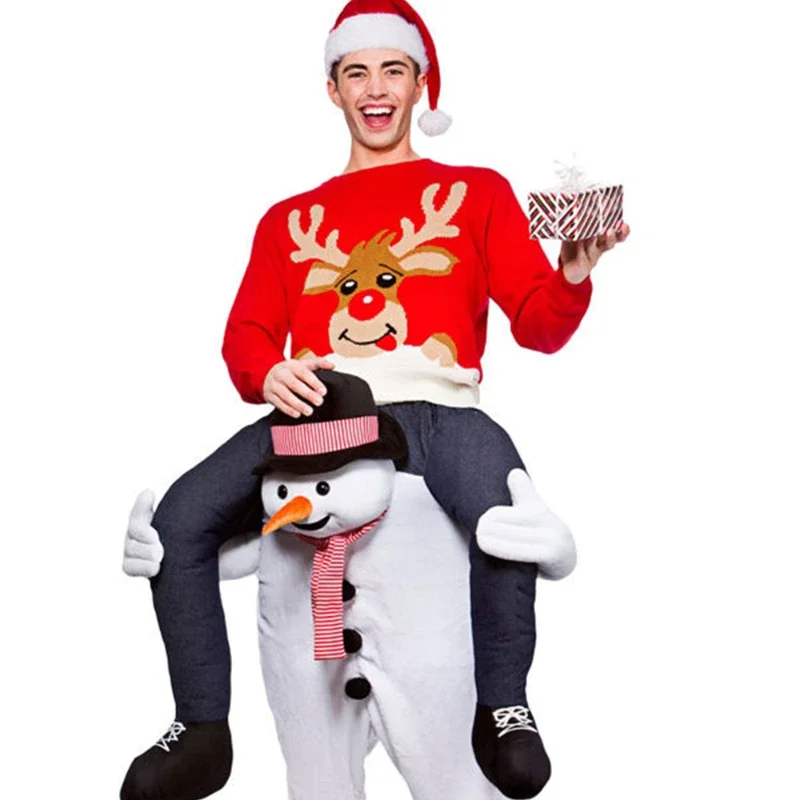 Cosplay anime Adult Halloween Costumes Ride Mascot Carry Back Funny Animal Pants Fake Leg Christmas Party Cosplay MS12609