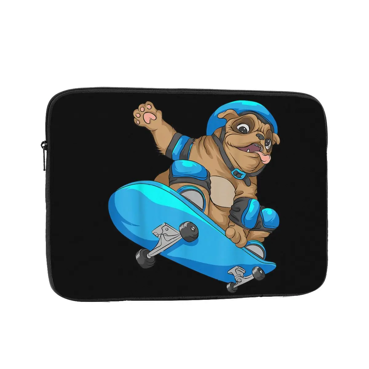 

Cute Skateboarding Pug Puppy Notebook Laptop Bag Case Pouch 10 12 13 15 17 Inch Notebook Sleeve Cover Bag Tablet Shockproof Case