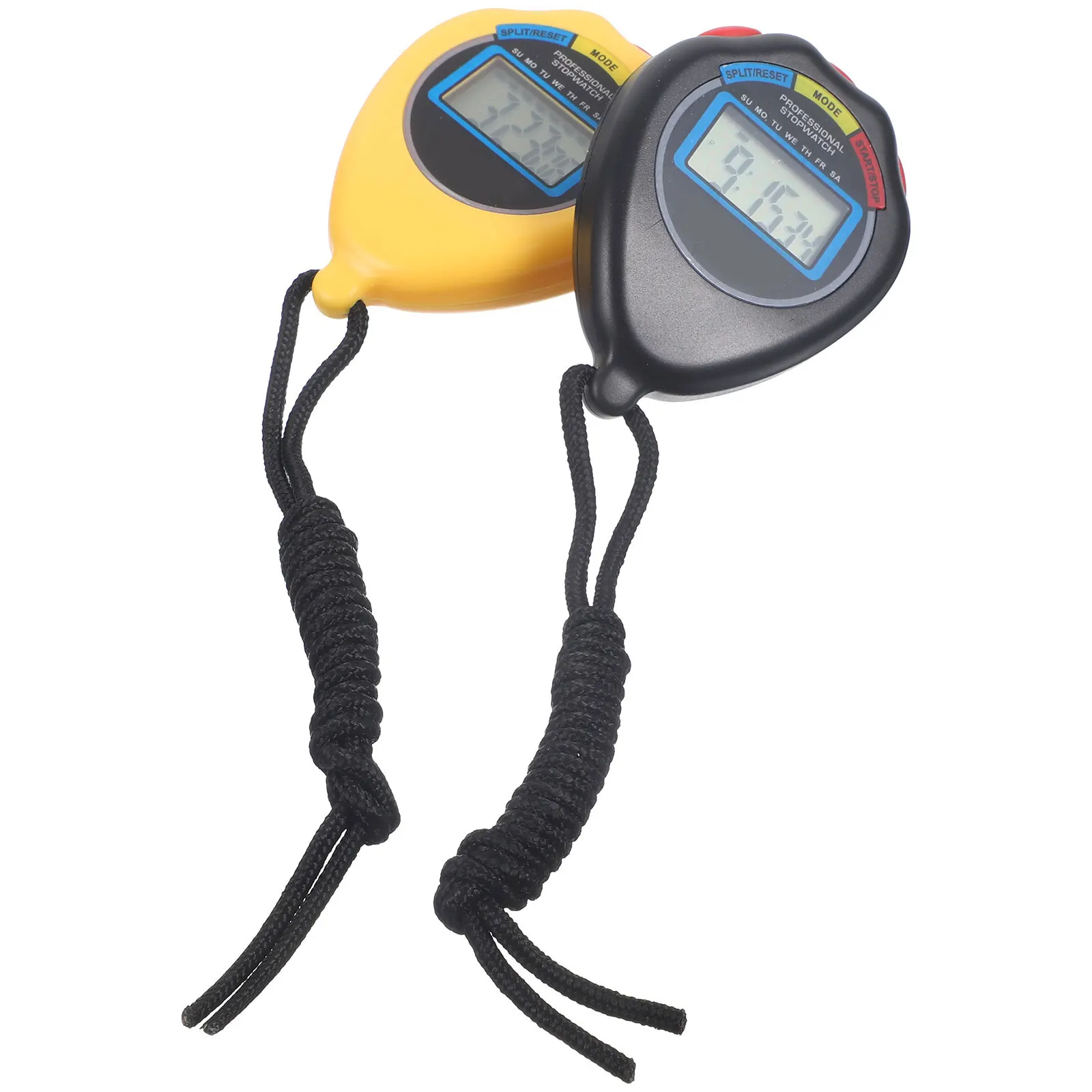 

2pcs Running Fitness Stopwatch Digital Sports Timer Handheld Large Display Stop Watch for Gym Workout Timing