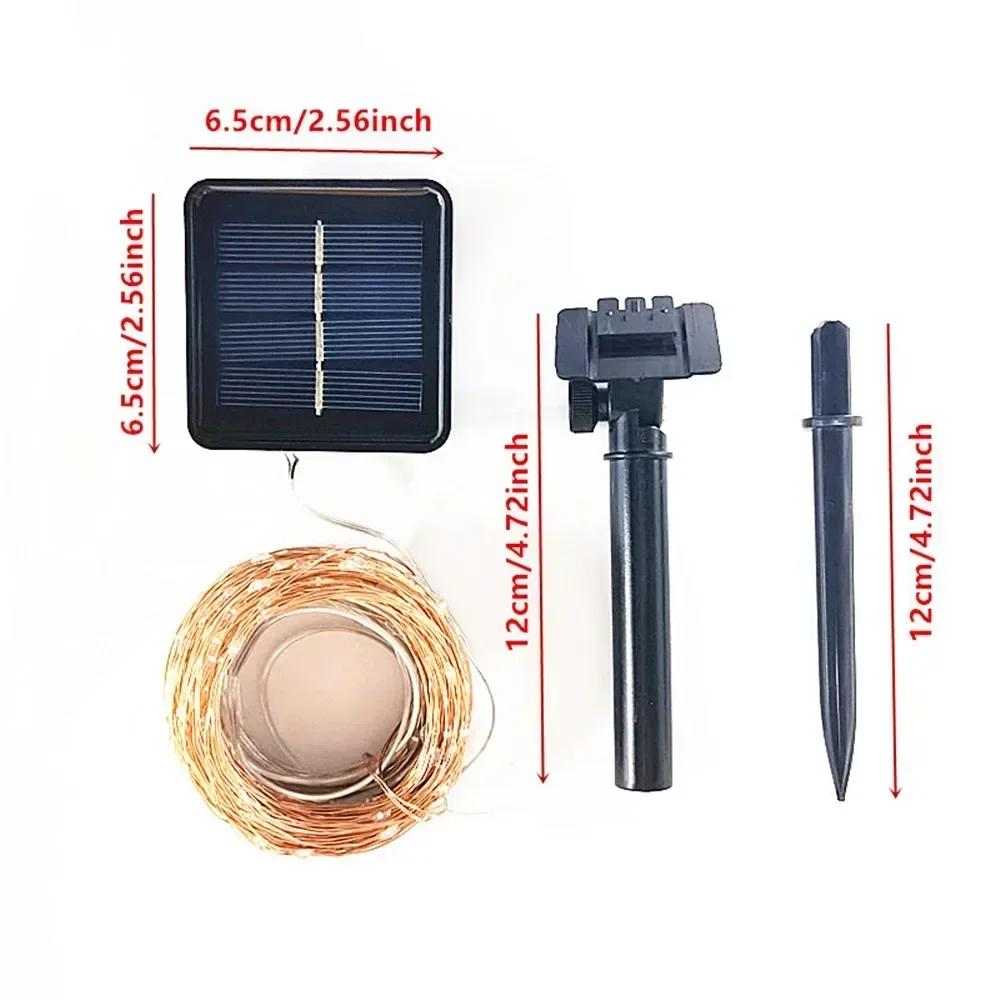 4 متر/7 متر/12 متر/22 متر/32 متر LED ضوء الشمس في الهواء الطلق حديقة الجنية سلسلة ضوء Led وميض مصباح مقاوم للماء لحفلة شجرة فناء عيد الميلاد #5