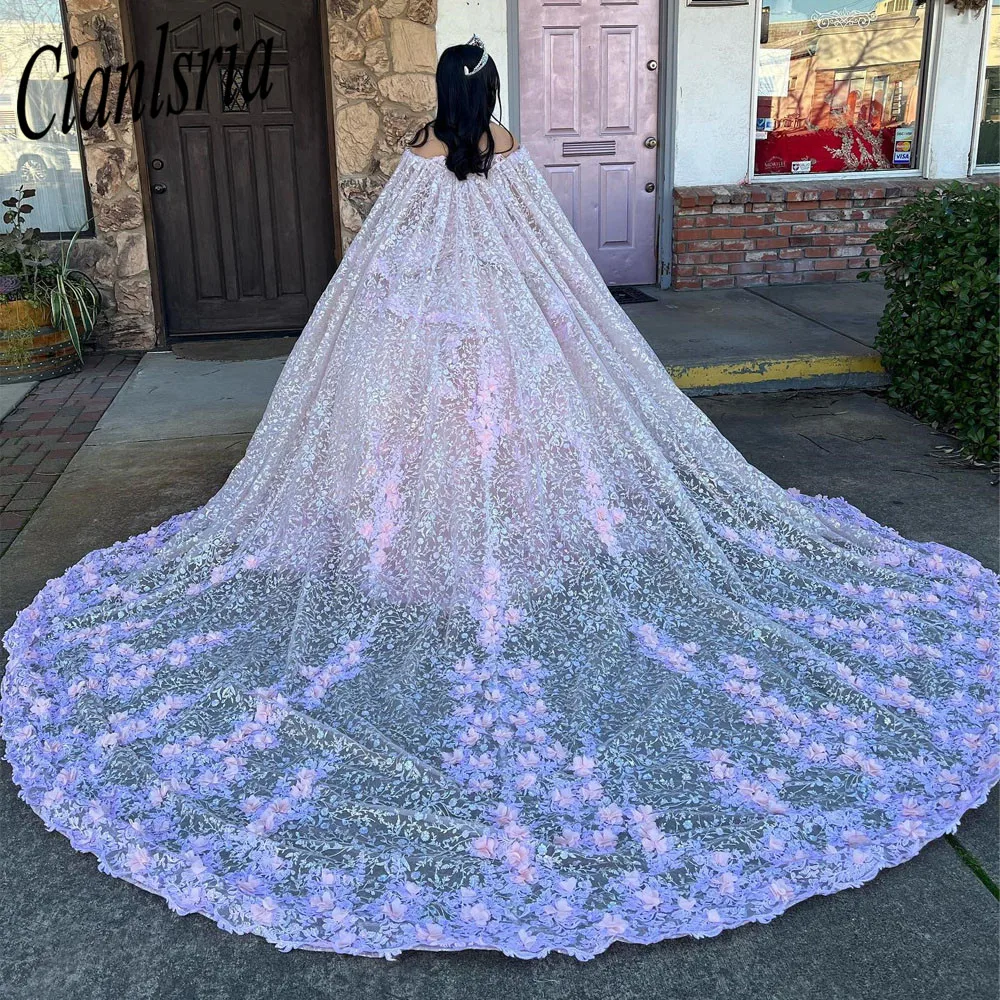 Pink Quinceanera Dresses Ball Gown Off The Shoulder With Wraps Appliques Beaded Puffy Mexican Sweet 16 Dresses 15 Anos