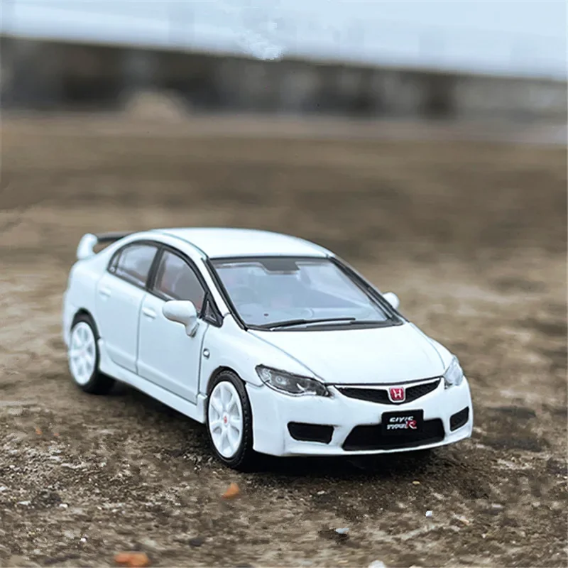 1/64 Honda Civic Type-R FD2 Alloy Sports Car Model Diecast Simulation Metal Toy Mini Car Vehicle Model Miniature Scale Kids Gift