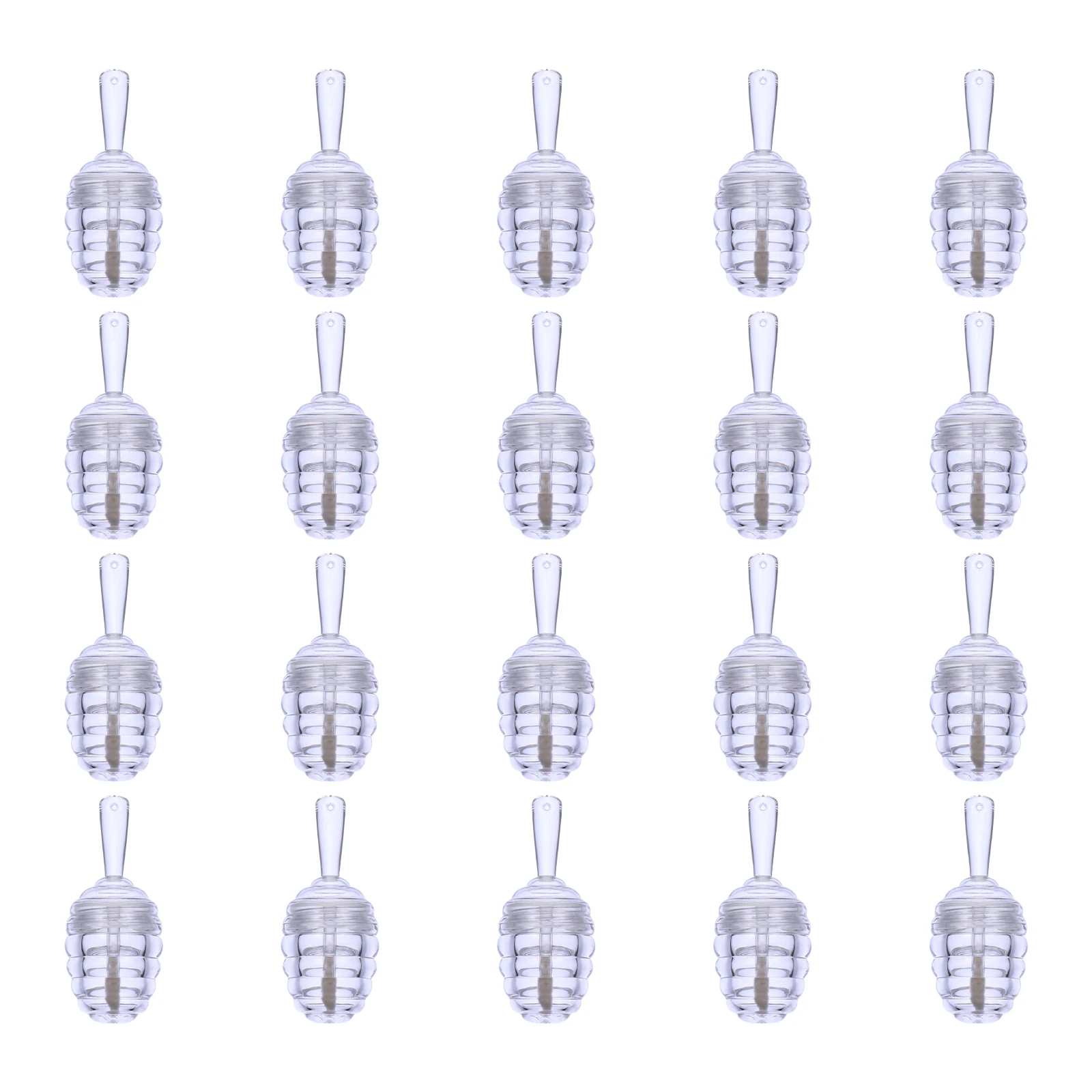 

20pcs Honeycomb Lip Gloss Tubes Clear Plastic DIY Containers Waterproof Reusable Empty Balm Bottles Lip Balm Container