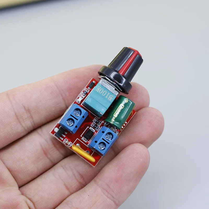 Hot Sale Mini 3V 6V 12V 24V 5A PWM Max 90W DC Motor Speed Controller Module 3V-35V Speed Control Switch LED Dimmer N6