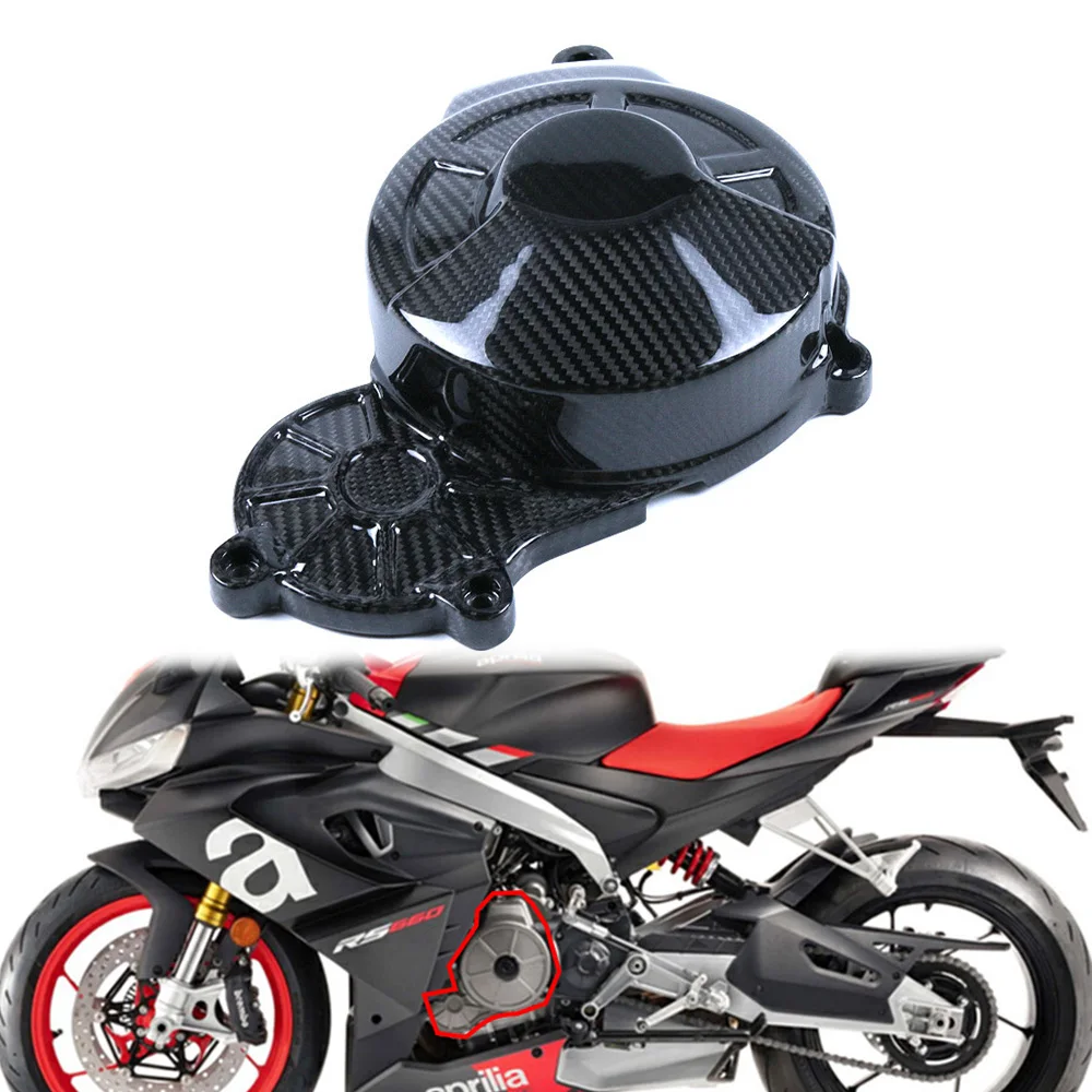 100% 3K Carbon Fiber Engine Alternator Cover Aprilia RS 660 Tuono 660 2020 2021 2022 2023 Motorcycle Accessories Fairings Kits