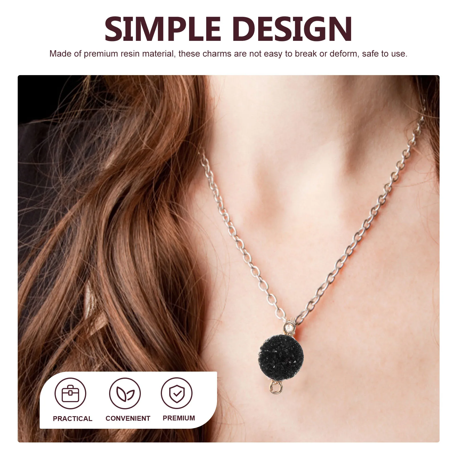 

Resin Crystal Cluster Pendant Necklace Connector Connectors Pendants Bracelet DIY Charms Jewelry