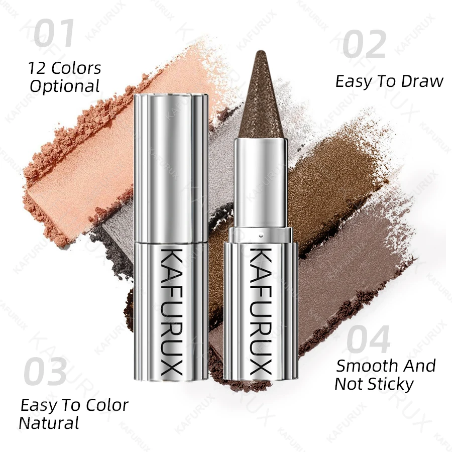 1PC Metallic Waterproof Eyeshadow Sticks Glitter Green Liner Pen Highligter Long Lasting Shimmer Eyeshadow Crayon Makeup Gifts