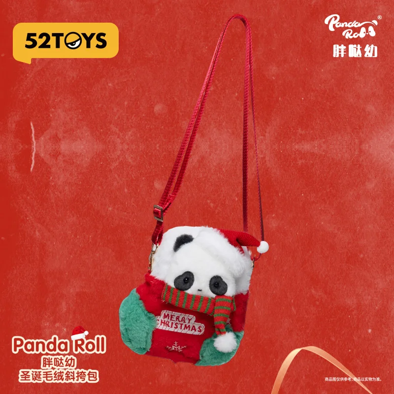 Kerstcadeau Originele 52TOYS Kerstserie Crossbodytas Panda Roll Pluche Crossbody Tas Panda Knuffel Schoudertas Cadeau