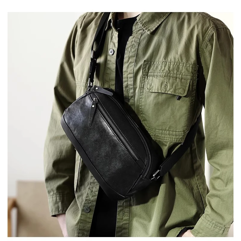 SENOFAN New Messenger Shoulder Bag Man Original Cowhide Leather Brand Designer Travel Ipad Bag Male Pillow Sling Crossbody Sack