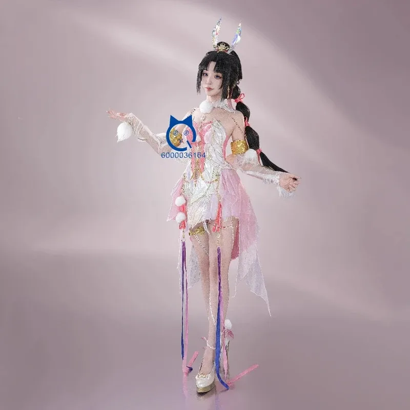 Game Naraka: Kostum Cosplay Bladepoint Douluo Continent Xiao Wu Gaun Bermain Peran Anime HuTao untuk Wanita Komik H415j.