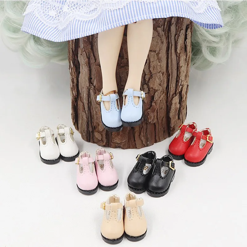 Mini Leather Shoes  Blyths Ob22 Ob24 Doll Shoes toy boots clothing Toy Accessories 3.0 * 1.8cm