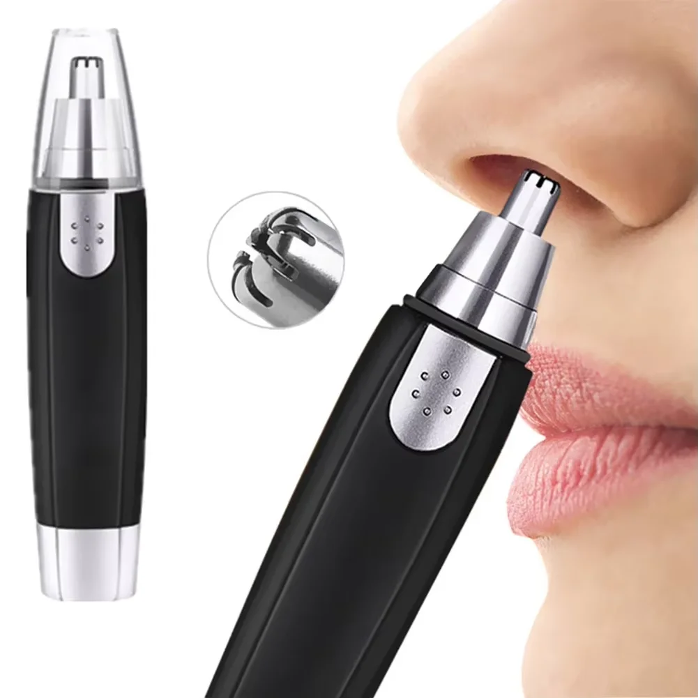 Electric Nose Hair Trimmer Implement Shaver Clipper Ear Neck Eyebrow Trimmer Shaver Clean Trimer Razor(Not Including AA Battery)