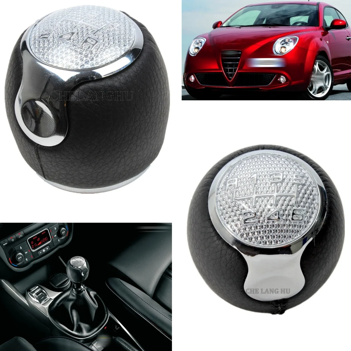 For Alfa Romeo MiTo 2008 2009 2010 2011 2012 2013 2014 2015 2016  Car-Stying 5 Speed / 6 speed Gear Shift Stick Knob Ball