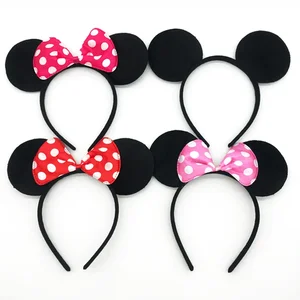 ミッキーイヤーヘッドバンドヘアオーナメントミッキーマウスヘッドバンドミニーボウ韓国ヘッドバンドヘッドバンドクリップ 8ベストセールスミッキークリスマスオーナメント-4