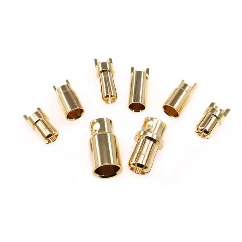 1pcs Aircraft Model Pure Copper Gold-Plated Banana Plug 2/3.5/4/5.5/6/6.5/8mm Motor Electrical Adjustment Male Female Connector