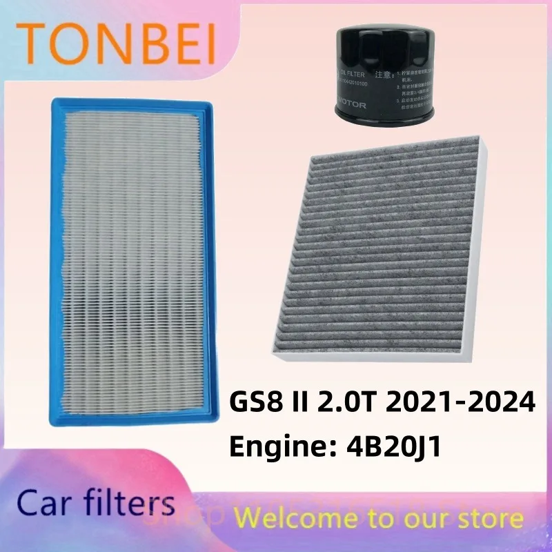 

For GAC Trumpchi GS8 2.0T 4B20J1 2021-2024 Oil Air Cabin Filter Set