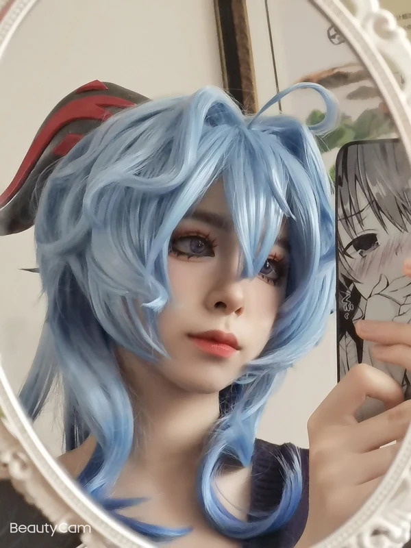 Tocado de cuernos de Arataki Itto para hombres, Disfraces de Halloween, Anime, oveja de coco, accesorios de fiesta