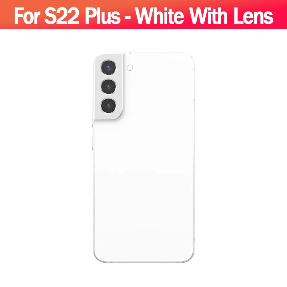 For Samsung Galaxy S22 Plus Battery Back Cover Glass Panel Rear Door Housing Case Camera Lens Replace