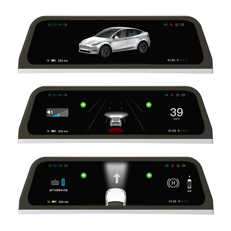 Auto Electronics Model Y/3 Dashboard LCD Screen Modification Supports Multiple Languages & Carplay Screen Display