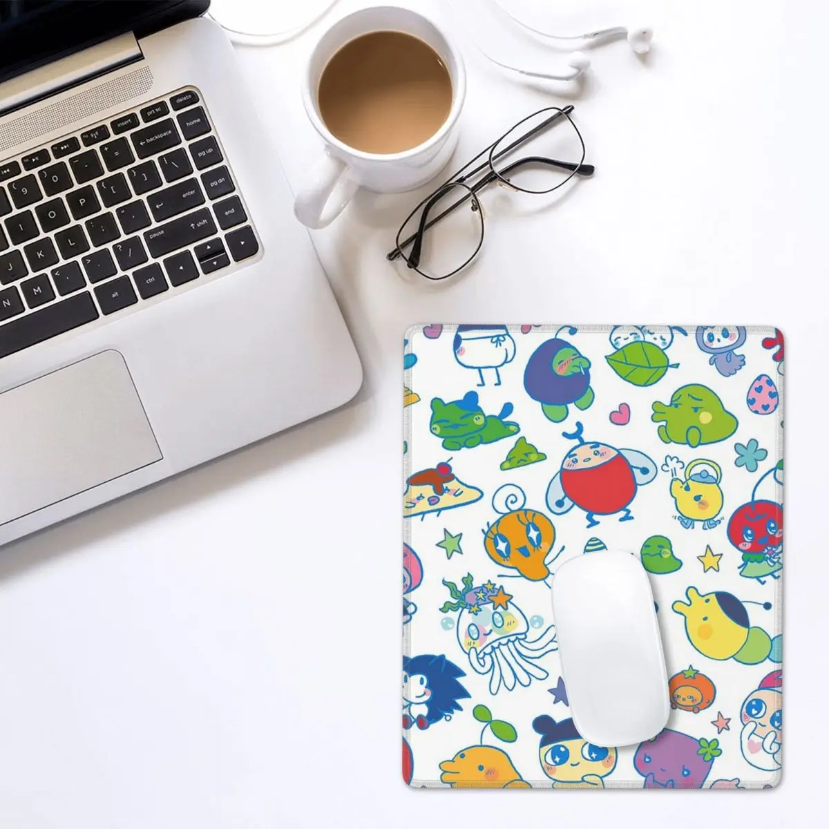 Tamagotchi Friends Mouse Pad Gamer PC Laptop Mats Keyboard Carpet Computer Gaming Office Accessories Desk Mat 7x9 in 22x18 cm