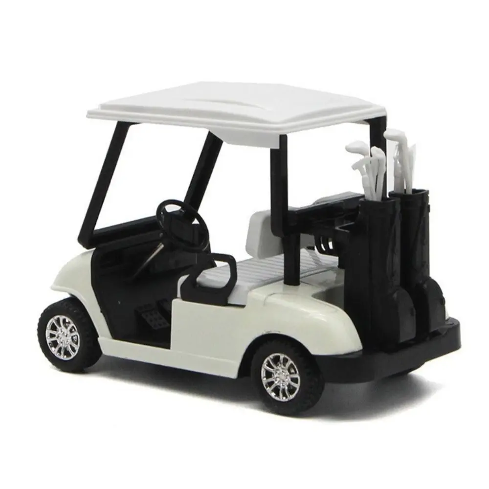 Alloy Golf Cart Replicas Pull-back Mechanism Interactive Miniature Golf Cart Funny Miniature Size Golf Cart Model Desktop view 5