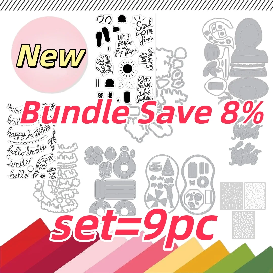 Clearance Sale June - September 2026 Collection Metal Cutting Dies Clear Stamp Stencil Hot Foil For DIY Making Card Scrapbook
