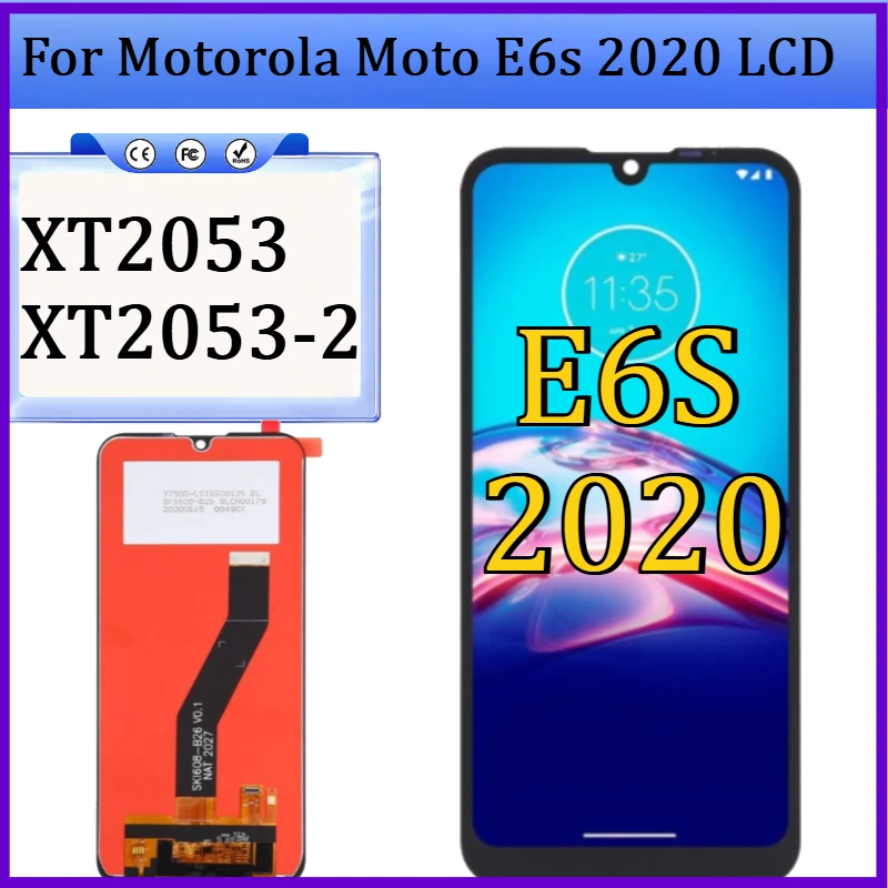 

New TFT Screen For Motorola Moto E6s 2020 LCD Display Touch Screen Digitizer Assembly Replacement For Moto E6s XT2053 XT2053-2