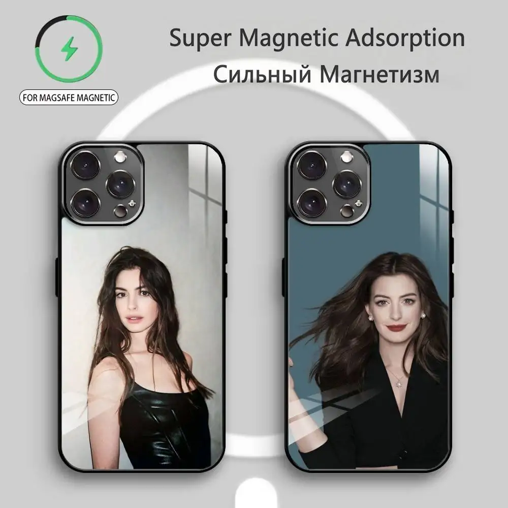 

A-Actor A-Anne Jacqueline Hathaway Phone Case For iPhone17,16,15,14,13,12,11 Plus,Pro Max Magnetic For Magsafe Wireless Charging