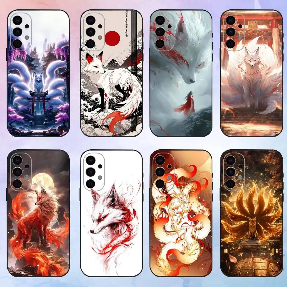 

Nine tailed fox Phone Case For Samsung S25,S24,S21,S22,S23,S30,Ultra,S20,Plus,Fe,Lite,Note,10,9,5G Black Cover