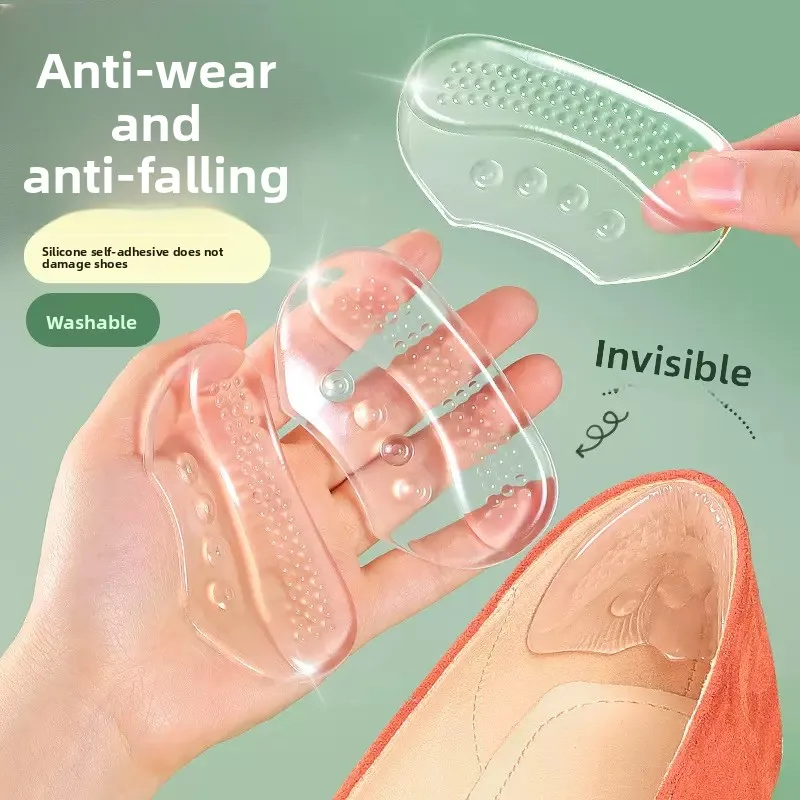 

Silicone Heel Grips for High Heels, Anti-Slip & Blister Prevention Pads, Half Size Inserts for Shoes