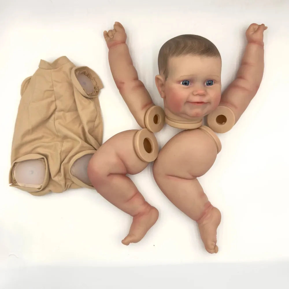 19inch Already Painted Kits Reborn Doll Kit Maddie Lifelike Baby Doll Parts with Body and Eyes Kit Bebé Reborn Hand Draw Hair