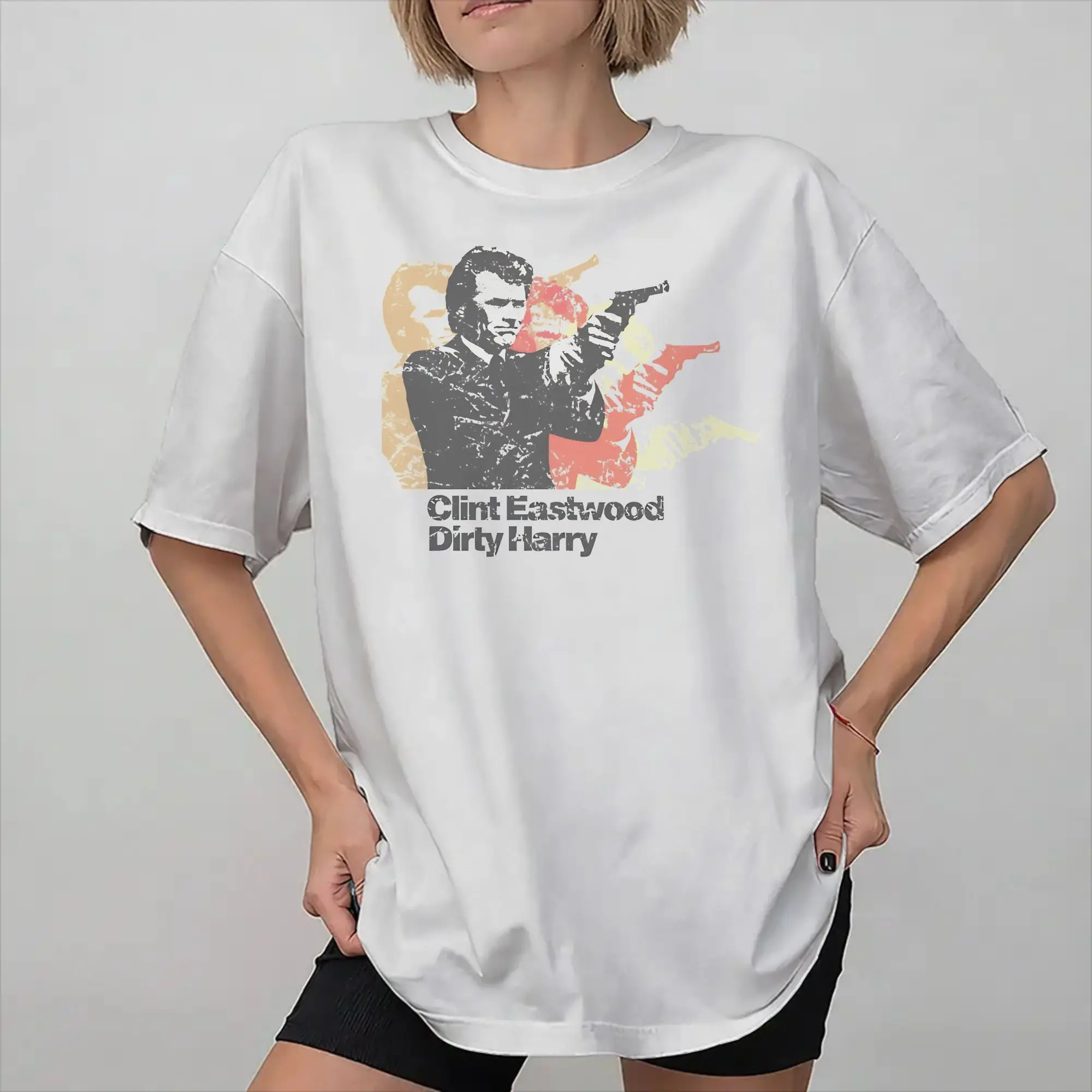 Men Women Dirty Harry Clint Eastwood T Shirt Cotton Printed Tee Shirts  Clothing Outfits