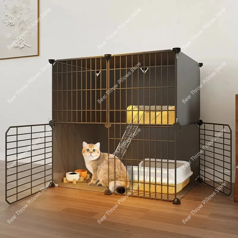 Double-layer Outdoor Warm Cat Cage Wrought Iron Cat Cages Indoor Pet Cat Villa