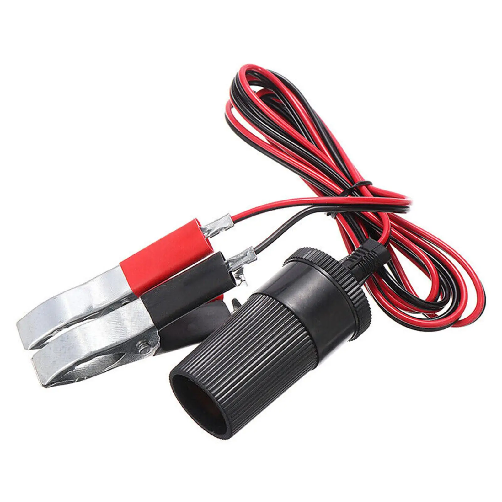 12V Car Auxiliary Cigarette Lighter Socket Connector Female To Alligator Clip Extension Connector To Terminal Batteries Socket