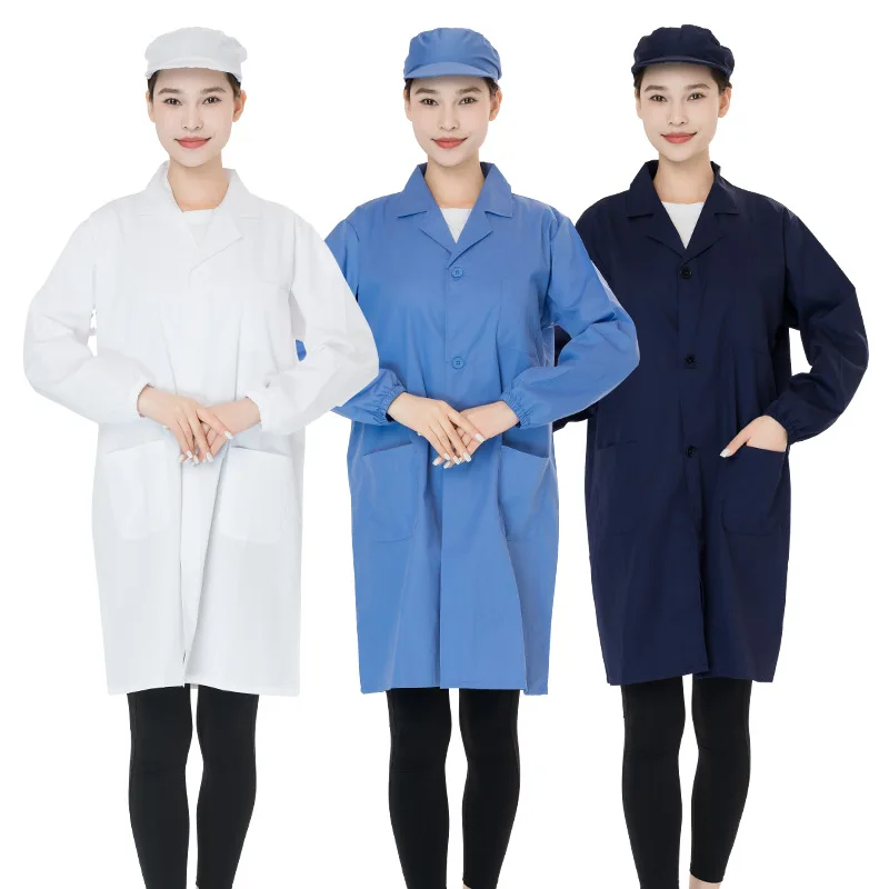 

Food workshop work clothes, food coats, production and processing protective clothing, laboratory white coats, dust covers