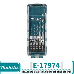 Makita E-17974 Hexagonal Shank Multi-Purpose Drill Bit Set 5PCS Power Tool Accessories