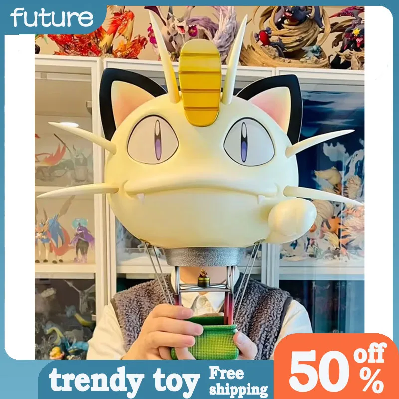 

40cm Rocket Team Anime Figure Meowth Hot Air Balloon Figures Wobbuffet Figures Pvc Statue Collection Model holiday gifts toys