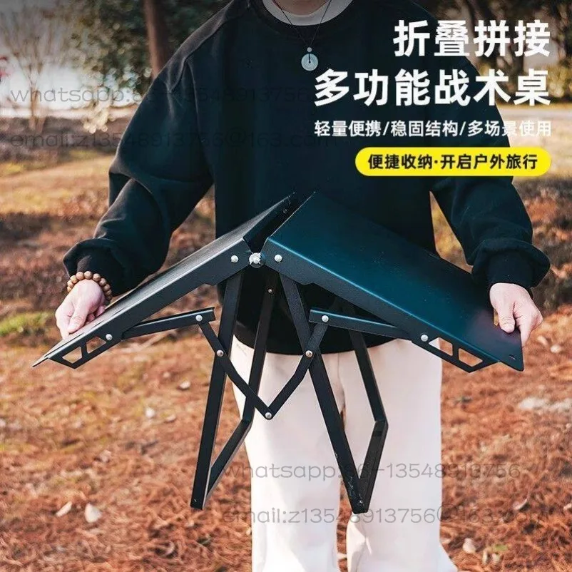 Outdoor Tactical Table Multifunctional Folding Table Camping Small Tea  Picnic Table Camping Equipment Folding Portable