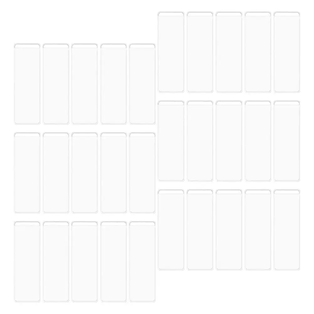 

50Sets Sturdy PVC Self-Adhesive Index Card Pockets Transparent Label Holder for Business Cards Flash Cards Index File Sorting