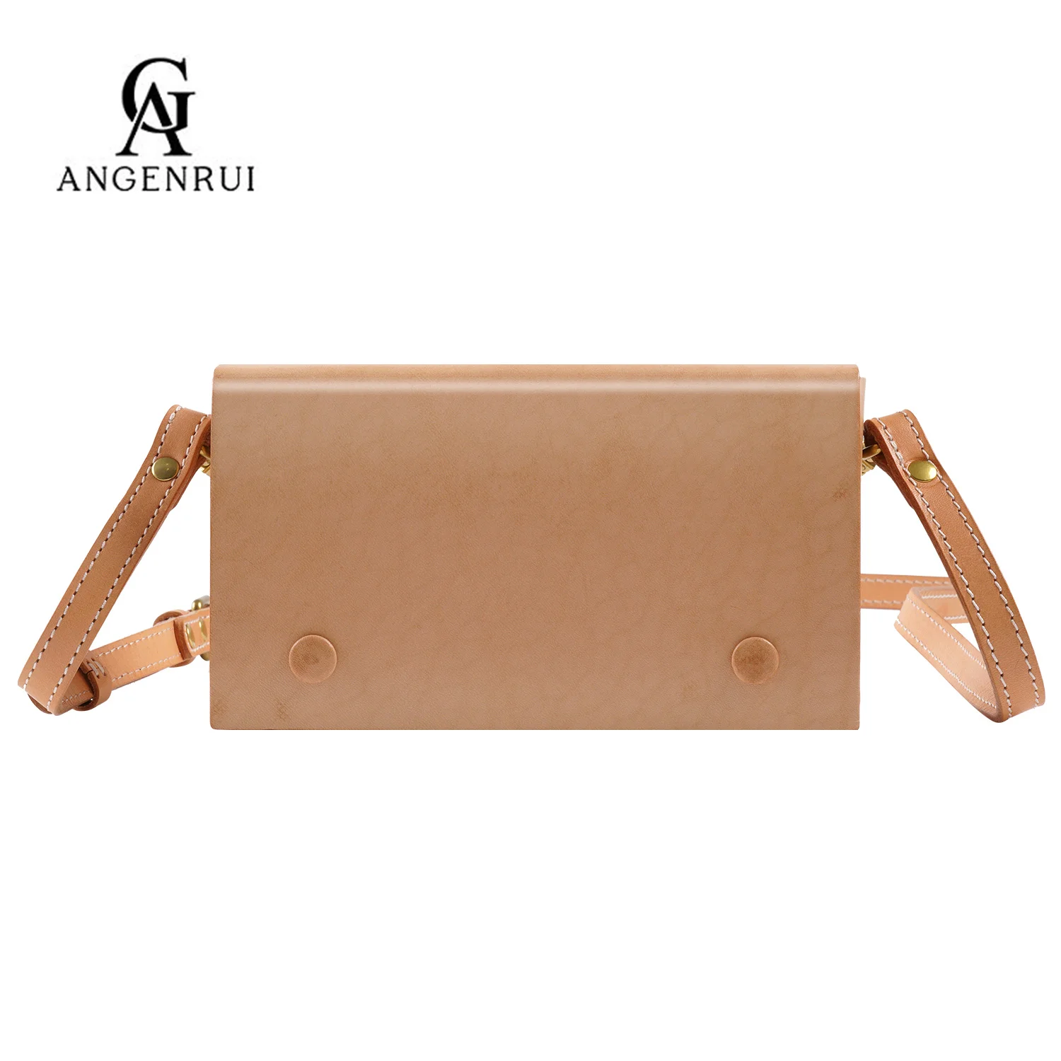 

ANGENGRUI.Luxury Genuine Leather Woman Bag Vegetable Tanned Cowhide Handmade Shoulder Fashion Mobile Phone Messenger