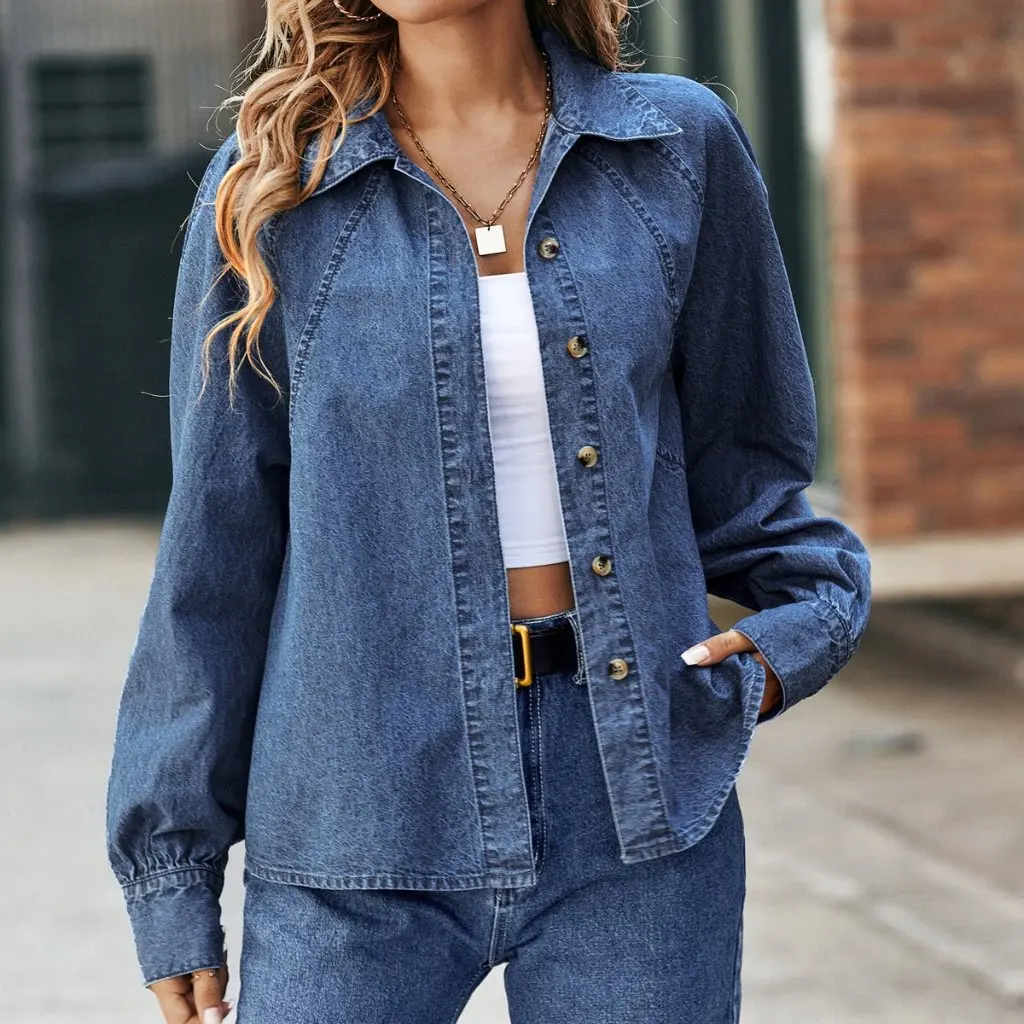 

Women's Denim Coat Spring Dress Casual Style Jacket Outerwear for Ladies
