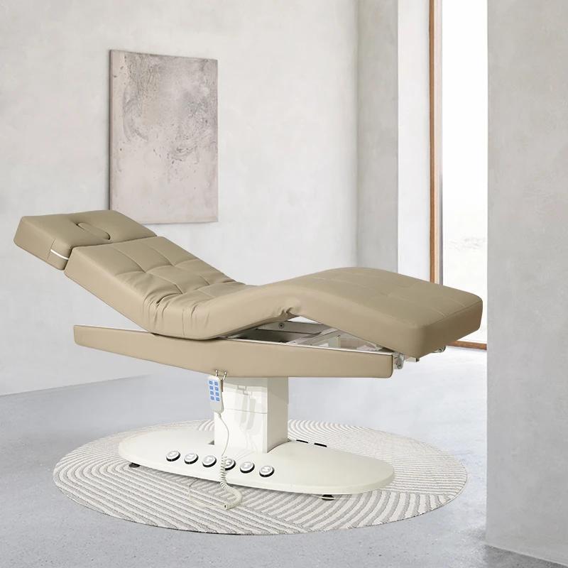 

Luxury Hot Sale 3/4 Motors Electric Massage Table Beauty Facial Bed with Foot Control