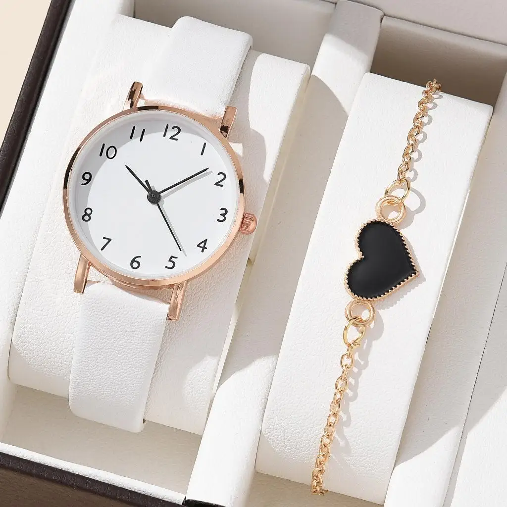 Classic Small Disc Women's Watch Niche Fashion Simple Hundred Students Quartz Watch Bracelet Fashion Combo Set