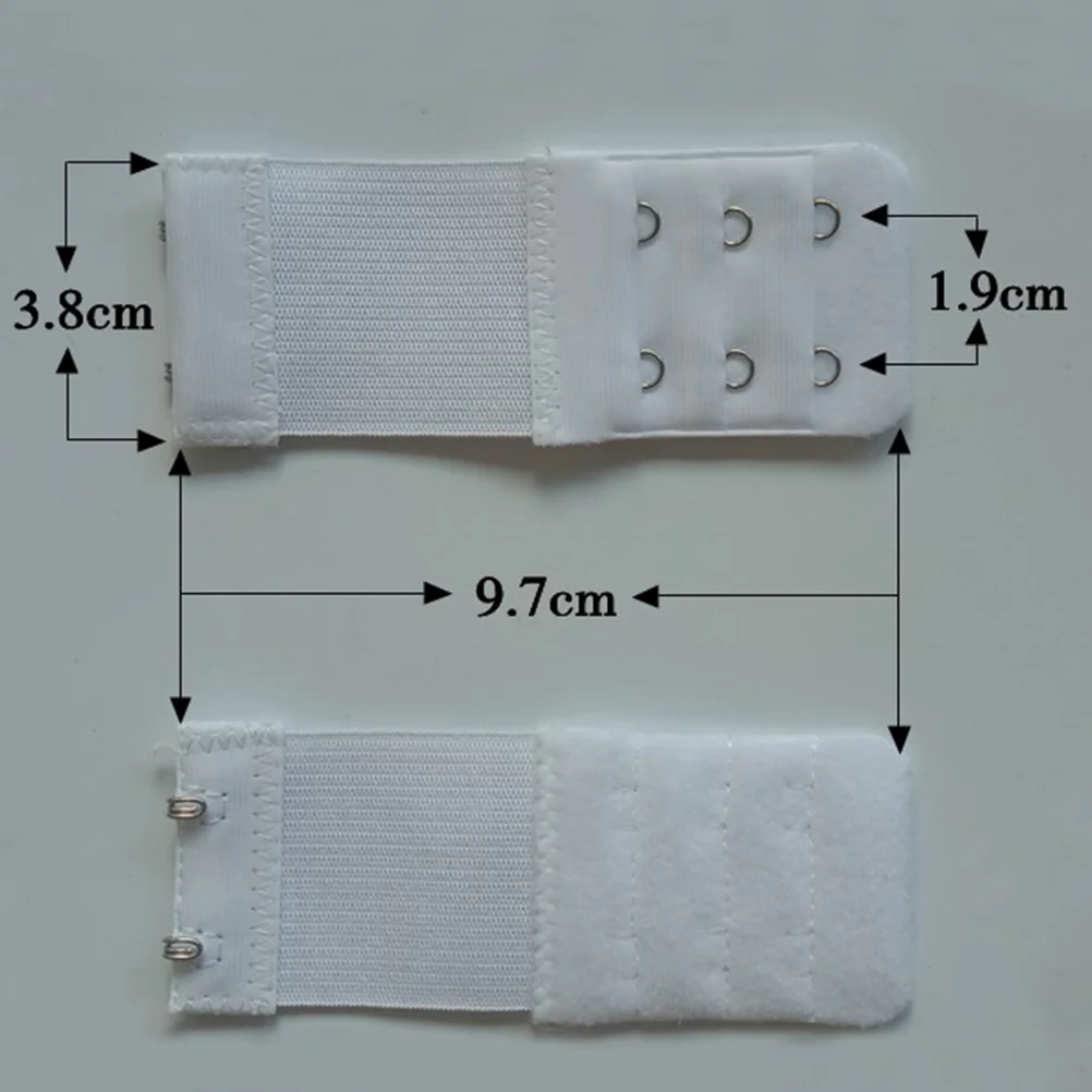 3Pcs Bra Back Extender Hook Super Long Adjustable 2 Hooks Bra Strap Extender for Nursing Maternity Pregnancy Women Black White