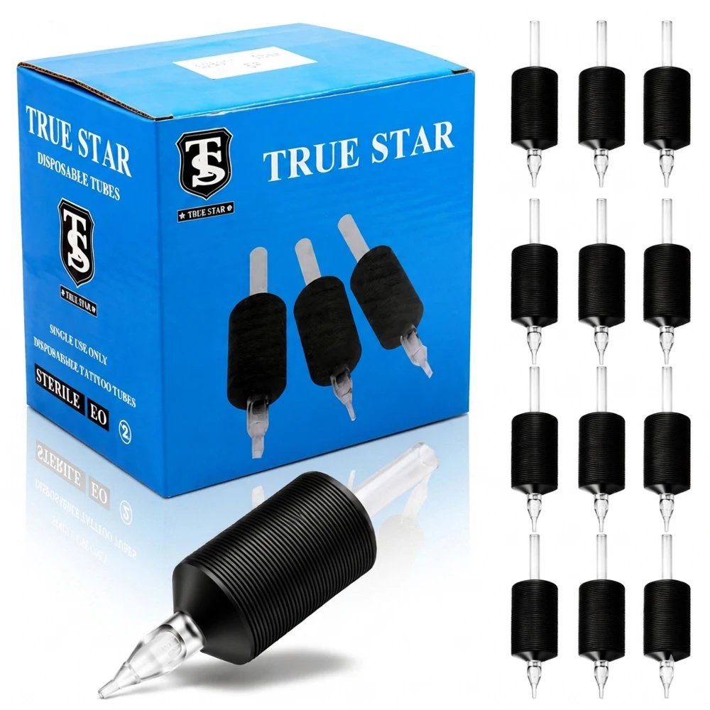 

20/15/10/5pcs Silicone 25MM Tattoo Grip Tubes 3R 5R 7R 9R 11R Disposable Clear Long Tips Round Tattoo Tubes for Tattoo Needles