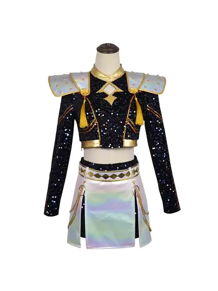 Meisjes Rollenspel Glitterkostuum Cosplay Glanzend kostuum Cosplay Vermomming voor vrouwen Pakoutfits Halloween Kerstmis Carnaval Feestpak - afbeelding 2